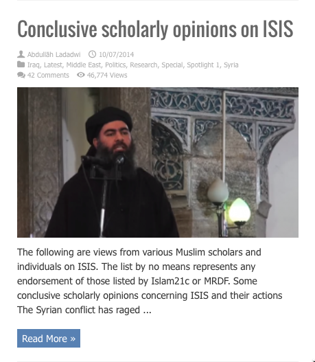 conconclusive scholarly opinions isis