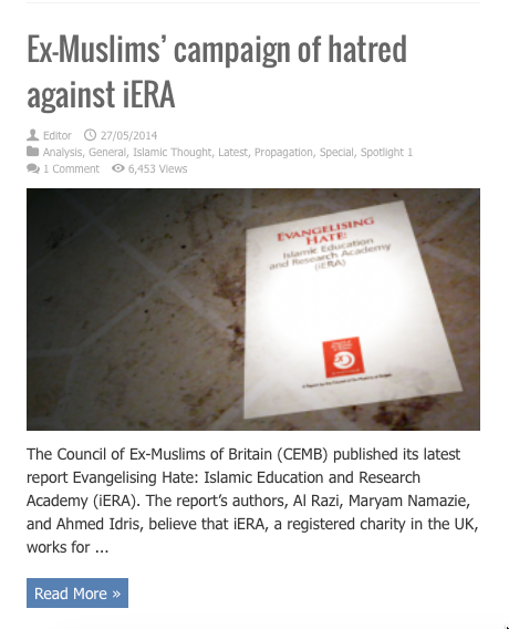 exmuslims campaign against iera