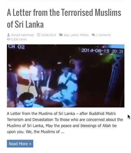 letter from terrorrised muslims shri lanka