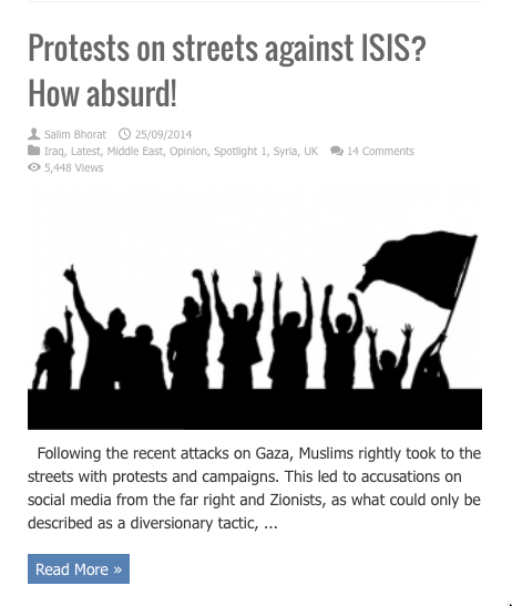 protests on street against isis