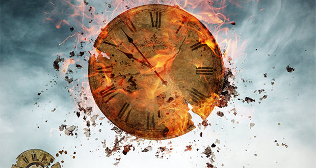 clock breaking into pieces