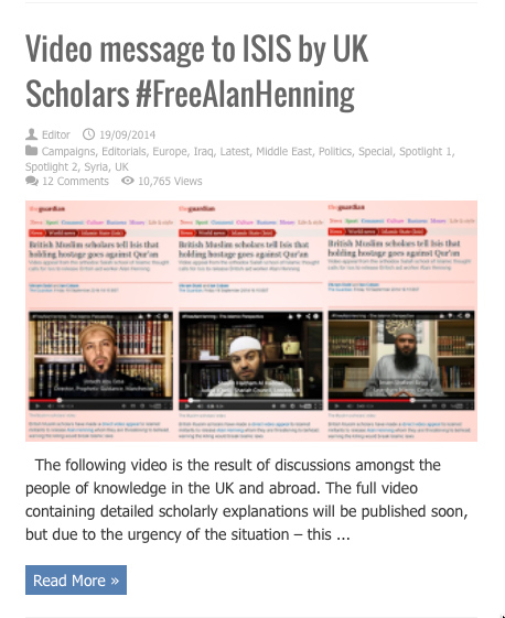 video message to isis by uk scholars