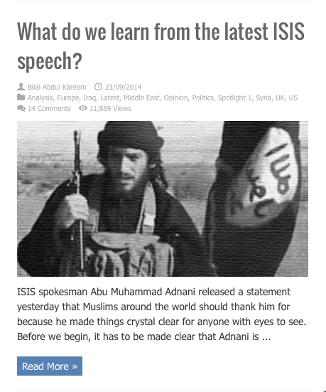 what do we learn from latest isis speech