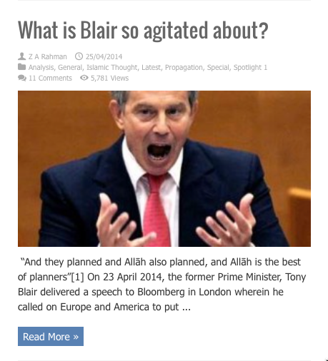 what is blair so agitated about